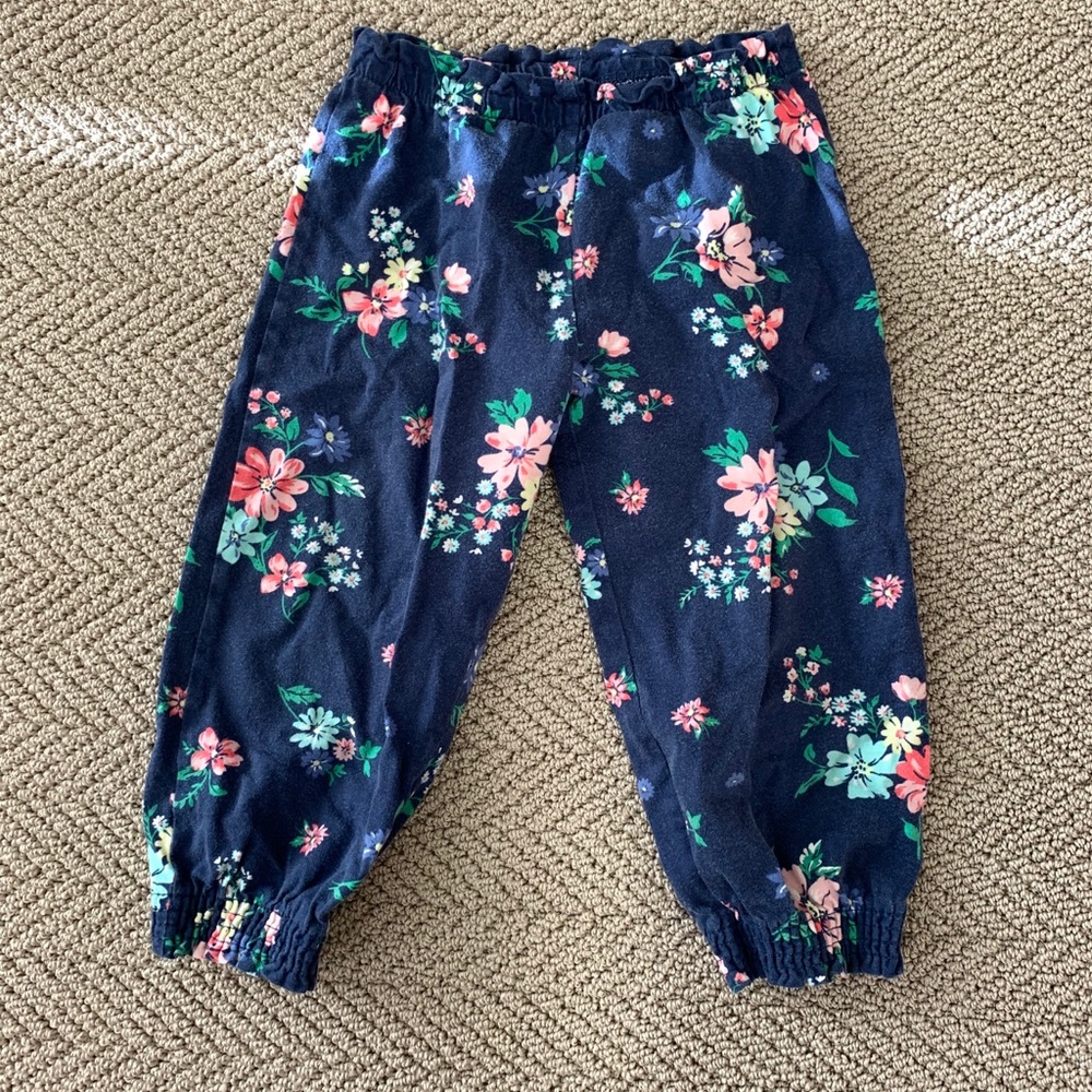 Navy Floral Joggers